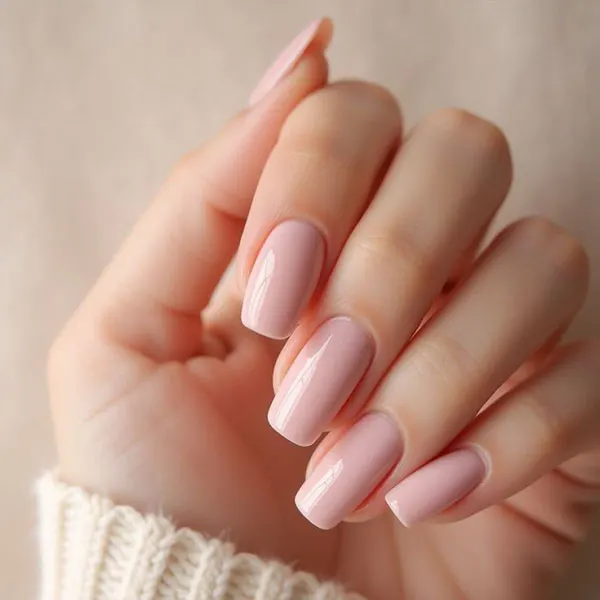 Nude colored nails 12