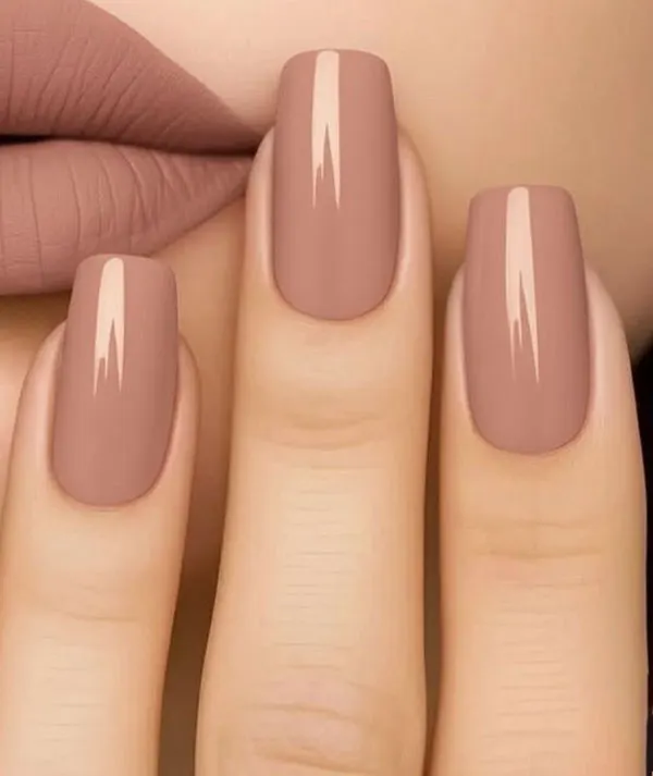 Nude colored nails 18