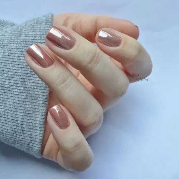 Nude colored nails 22