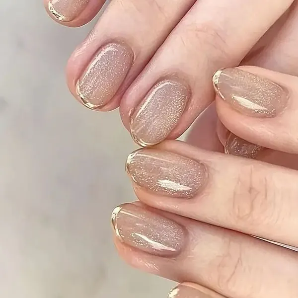 Nude colored nails 24