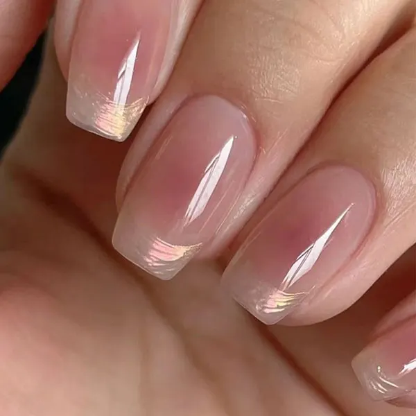 Nude colored nails 27