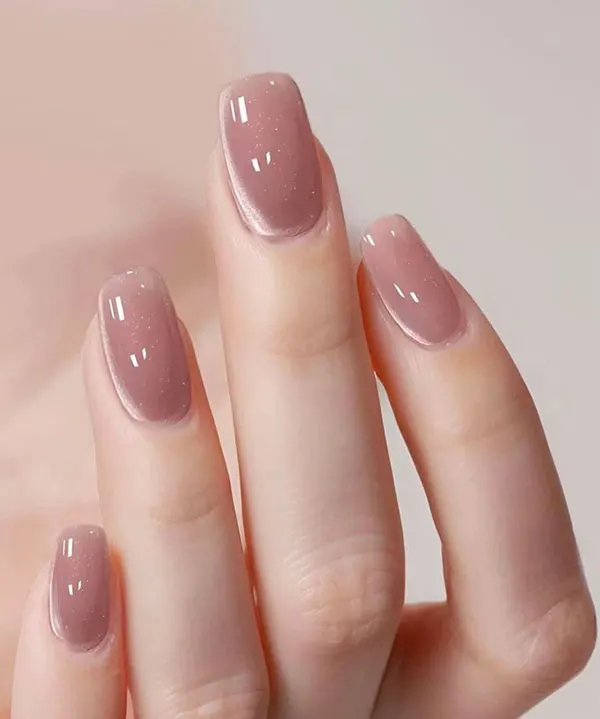 Nude colored nails 3