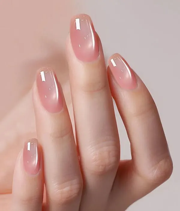 Nude colored nails 32