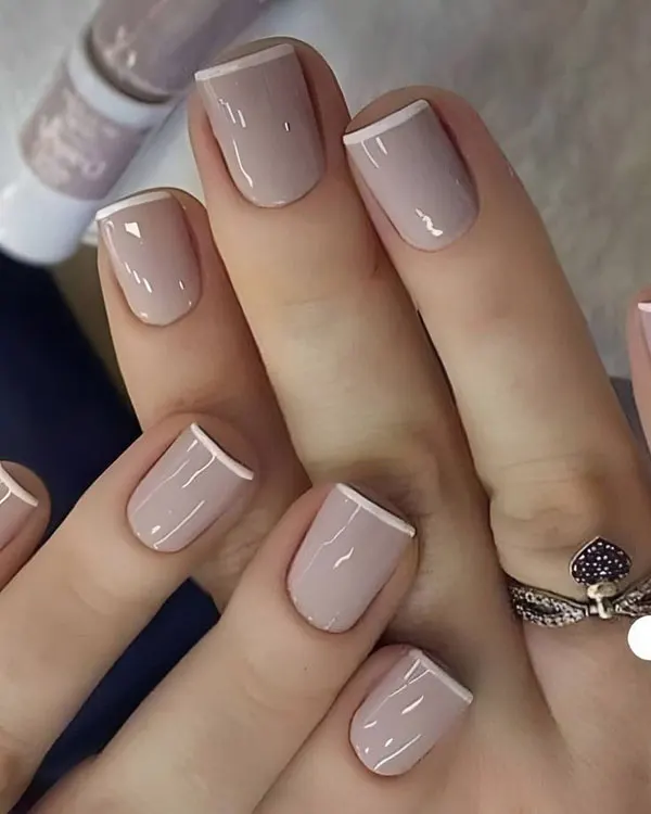 Nude colored nails 5