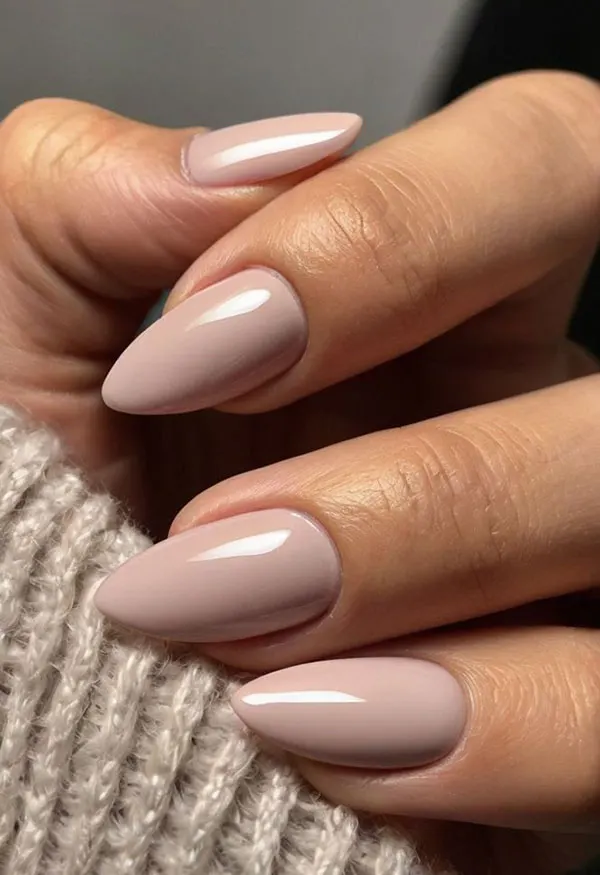 Nude colored nails 8