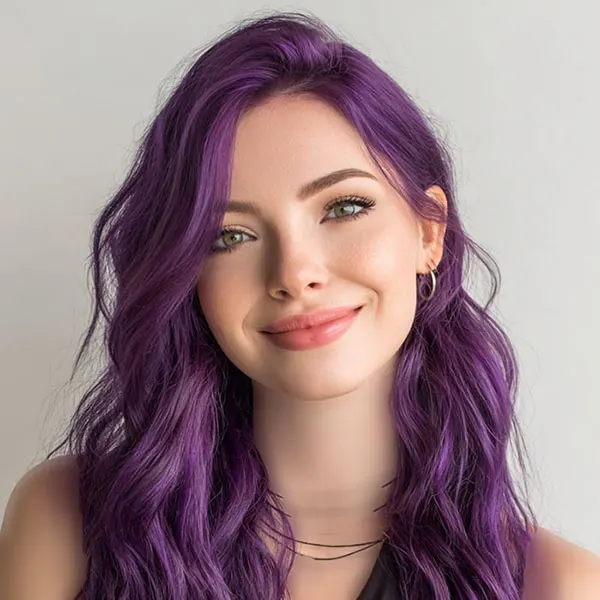 رنگ مو بنفش فانتزی 2026؛ ساده اما متفاوت 💜 6 Purple hair color 1