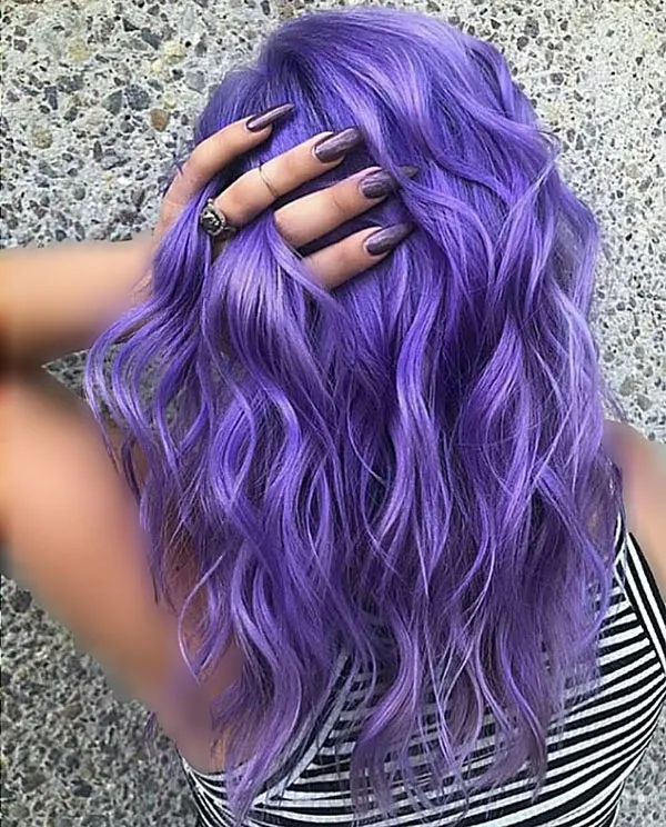 رنگ مو بنفش فانتزی 2026؛ ساده اما متفاوت 💜 16 Purple hair color 12