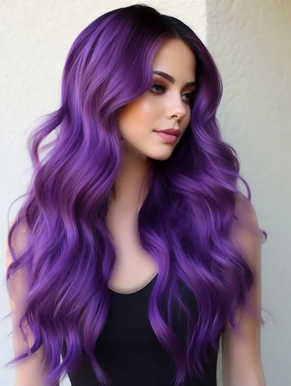 رنگ مو بنفش فانتزی 2026؛ ساده اما متفاوت 💜 24 Purple hair color 28