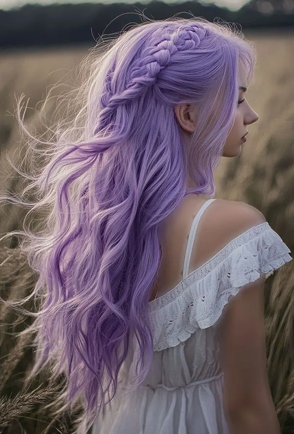 رنگ مو بنفش فانتزی 2026؛ ساده اما متفاوت 💜 12 Purple hair color 7