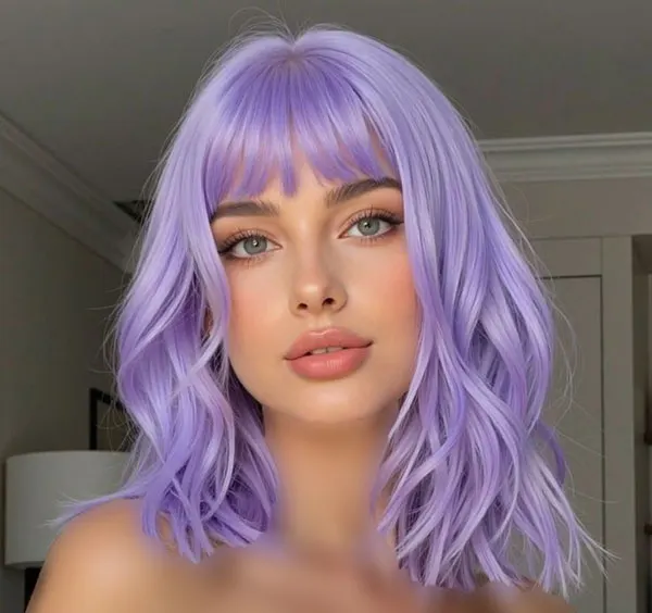 رنگ مو بنفش فانتزی 2026؛ ساده اما متفاوت 💜 11 Purple hair color 8
