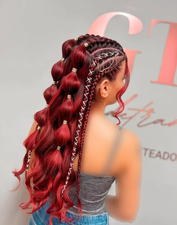 30 مدل بافت مو قرمز دخترانه | یه انتخاب ساده که ساده نیست! 14 Red hair texture 11