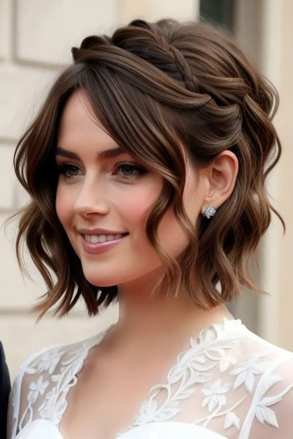 Short open hair bun 10