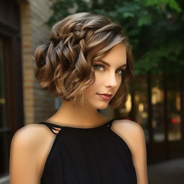 Short open hair bun 14