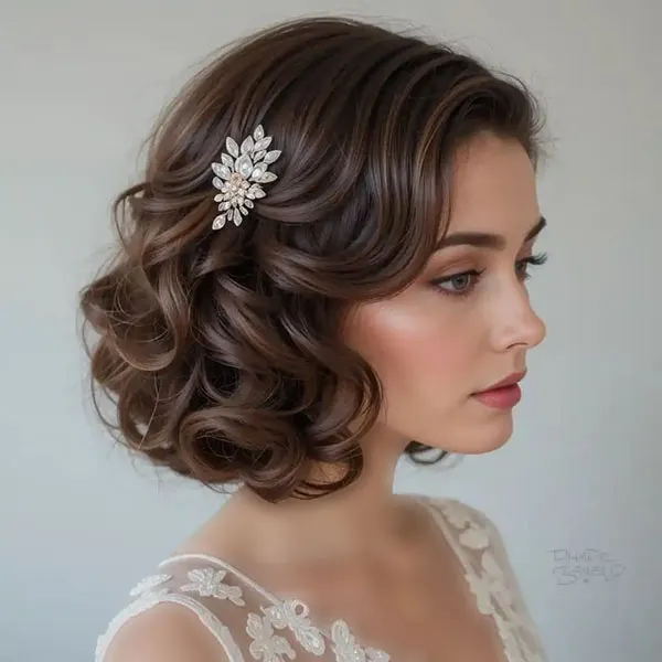 Short open hair bun 19