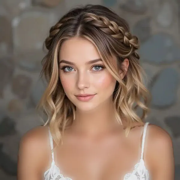 Short open hair bun 4