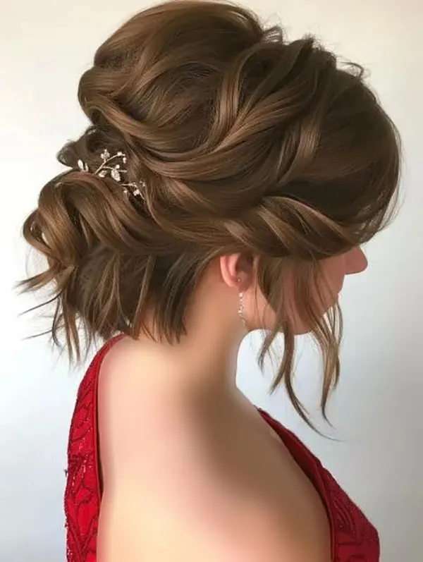 Short open hair bun 8