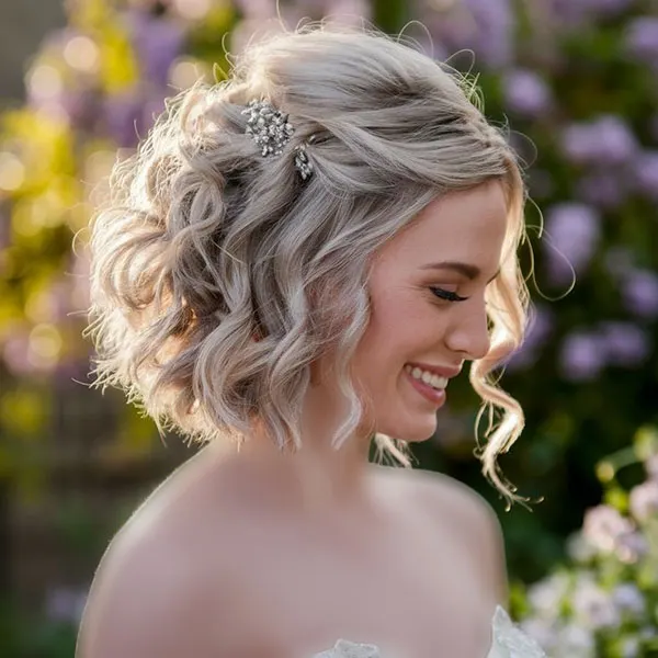 Short open hair bun 9