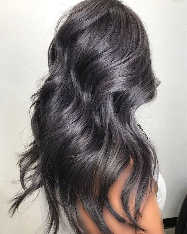 34 ایده رنگ مو دودی بدون دکلره؛ خنک و شیک، بدون ریسک سوختن مو! 9 Smoky hair color without bleach 5