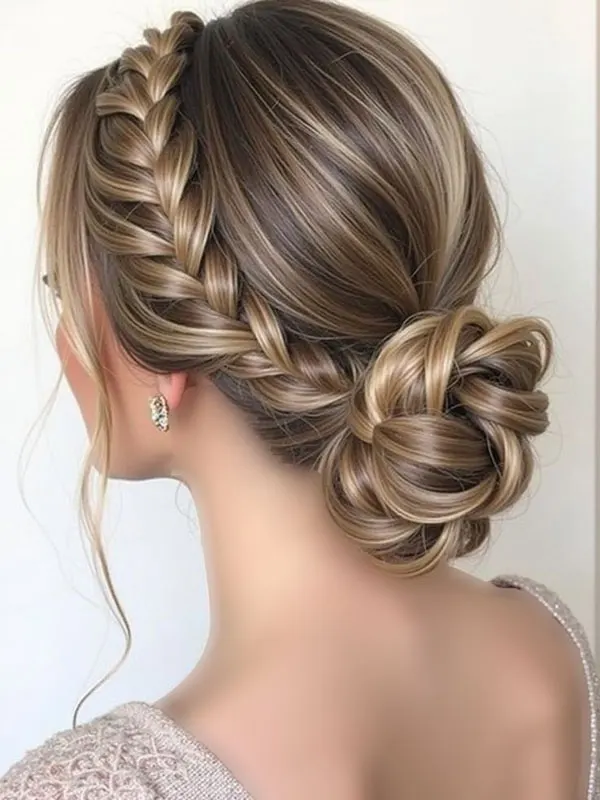 Some stylish and classy girls hair weaves for weddings 10