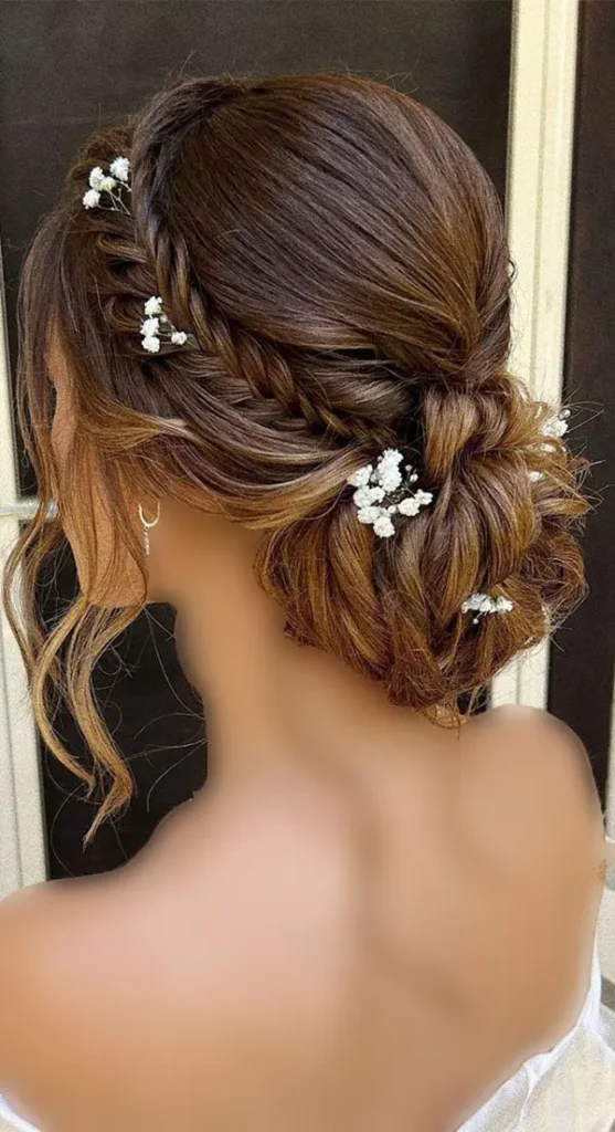 Some stylish and classy girls hair weaves for weddings 12
