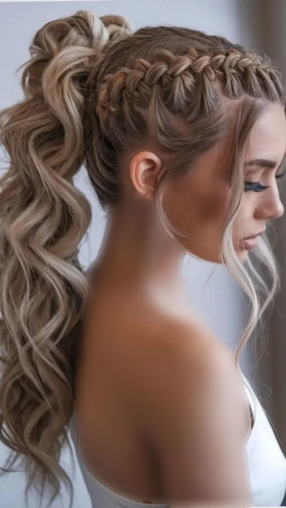 Some stylish and classy girls hair weaves for weddings 13