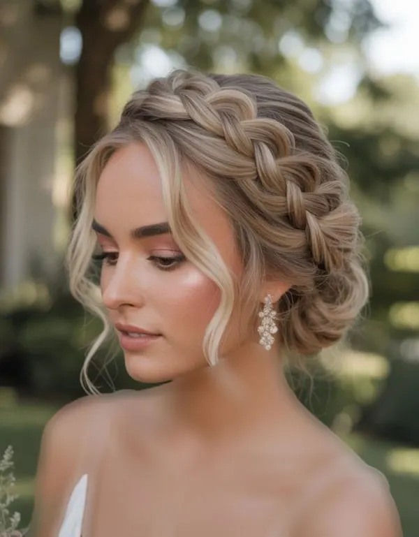Some stylish and classy girls hair weaves for weddings 14