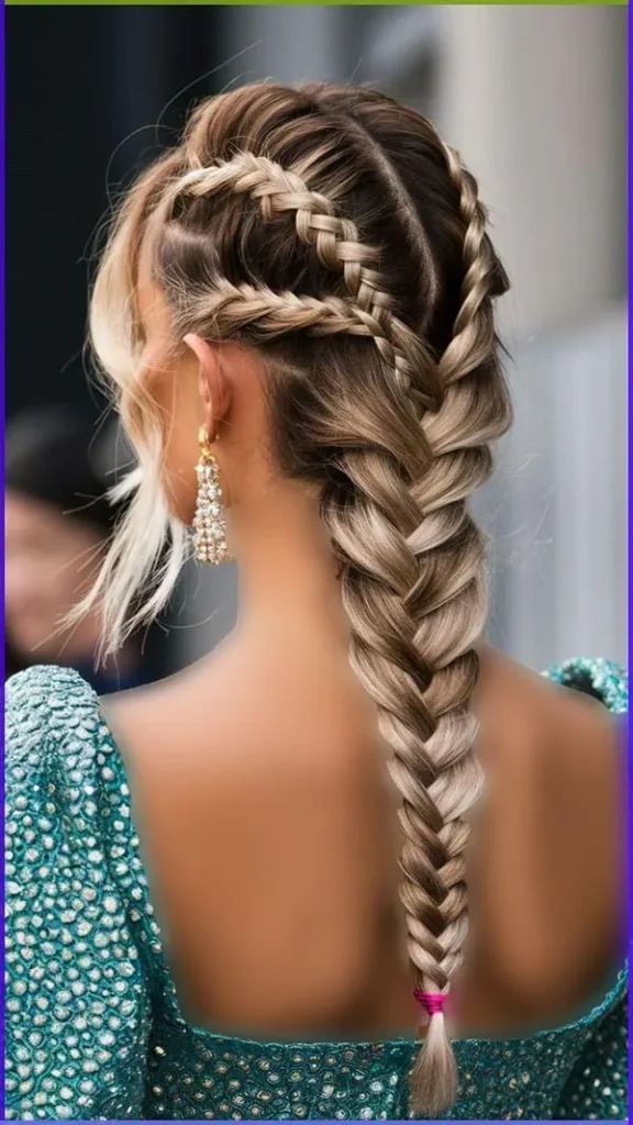 Some stylish and classy girls hair weaves for weddings 17