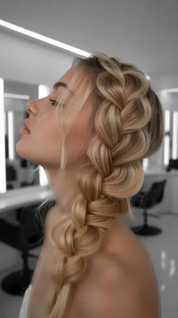 Some stylish and classy girls hair weaves for weddings 25