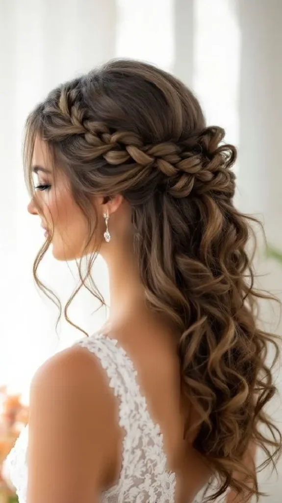 Some stylish and classy girls hair weaves for weddings 26