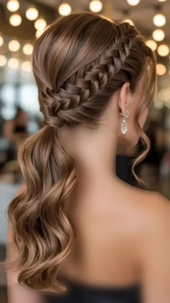 Some stylish and classy girls hair weaves for weddings 4