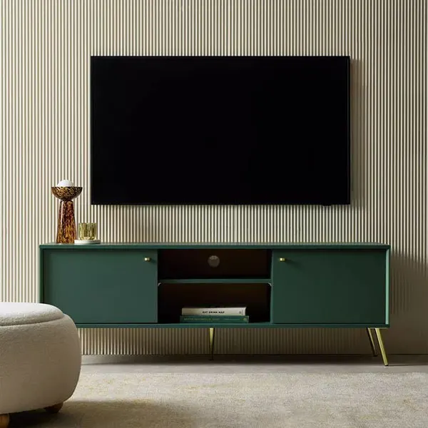 دکوراسیون تلویزیون دیواری 2026؛ جزئی کوچیک که خونه رو بزرگتر نشون میده! 16 TV decoration 13