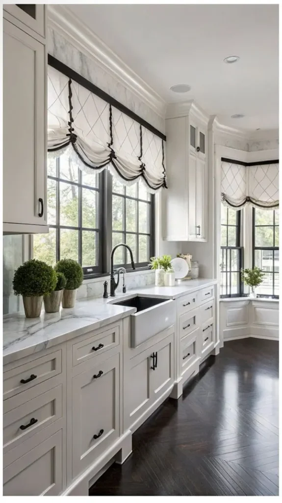 Types of kitchen curtains 16