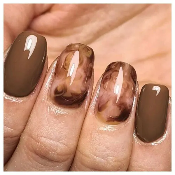 brown nails 11