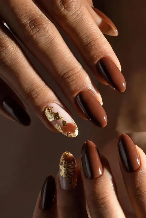 brown nails 16