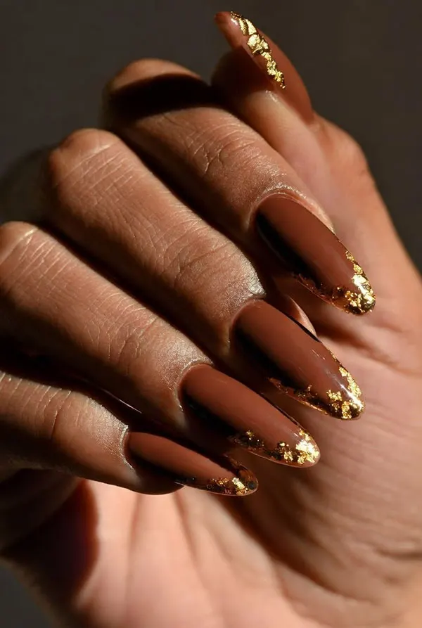 brown nails 17