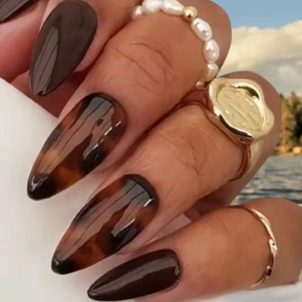 brown nails 18