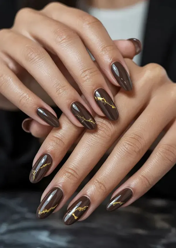 brown nails 19