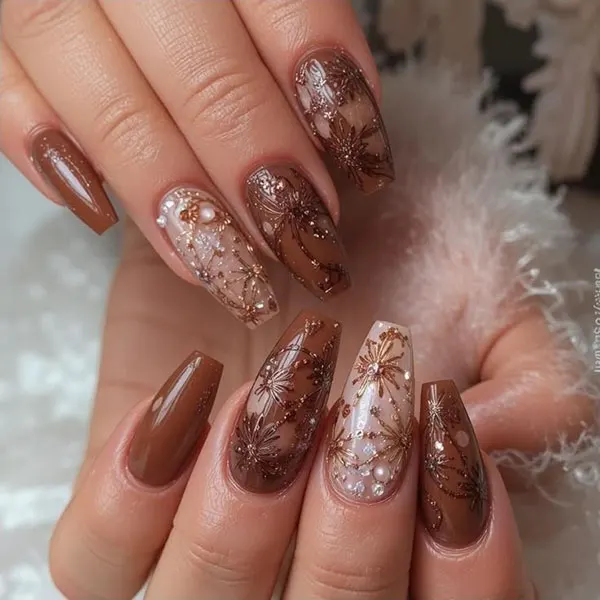 brown nails 23