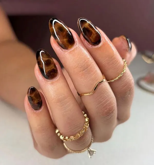 brown nails 26