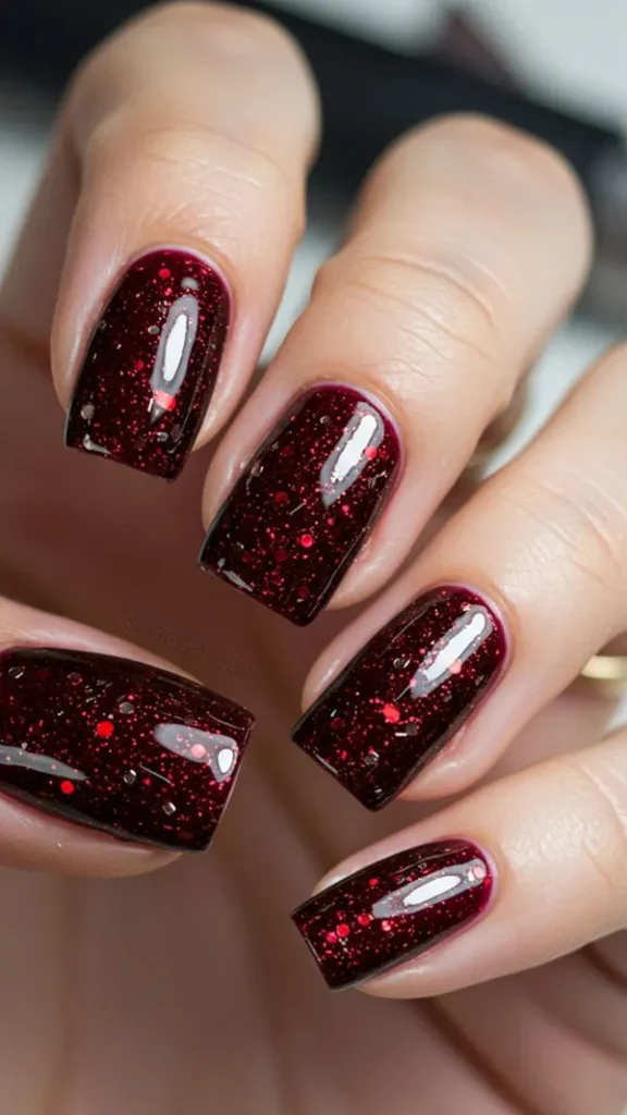 34 ایده رنگ ناخن چری دخترانه | نه جیغ، نه خنثی، دقیقاً وسطِ جذاب🍒 19 cherry nail color 15