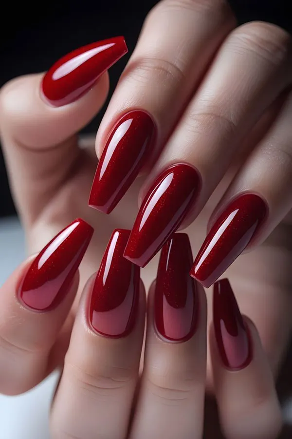 34 ایده رنگ ناخن چری دخترانه | نه جیغ، نه خنثی، دقیقاً وسطِ جذاب🍒 23 cherry nail color 22