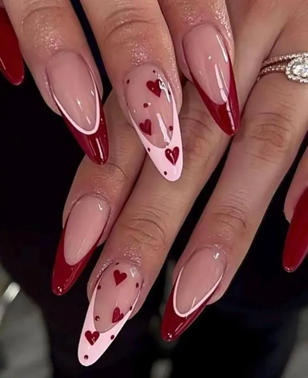 34 ایده رنگ ناخن چری دخترانه | نه جیغ، نه خنثی، دقیقاً وسطِ جذاب🍒 28 cherry nail color 24