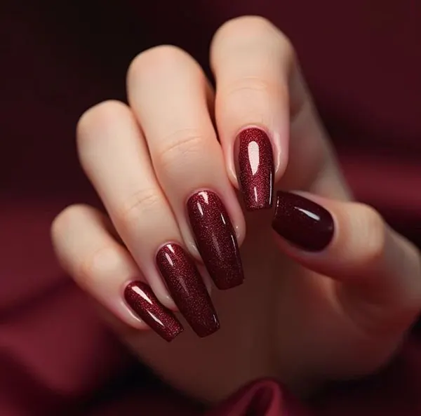 34 ایده رنگ ناخن چری دخترانه | نه جیغ، نه خنثی، دقیقاً وسطِ جذاب🍒 26 cherry nail color 25