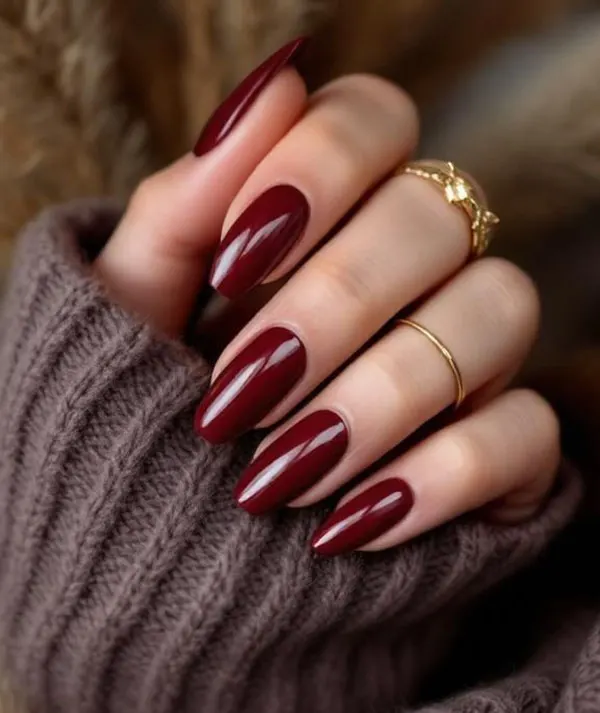 34 ایده رنگ ناخن چری دخترانه | نه جیغ، نه خنثی، دقیقاً وسطِ جذاب🍒 13 cherry nail color 9