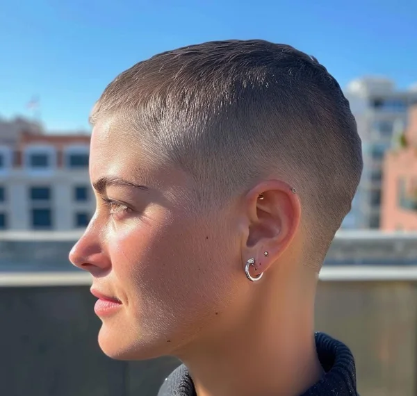 جدید ترین مدل مو بازکات دخترانه 2026 ؛ تغییر بزرگ یا اشتباه بزرگ؟ 22 girls buzz cut hairstyle diakoland photo 25