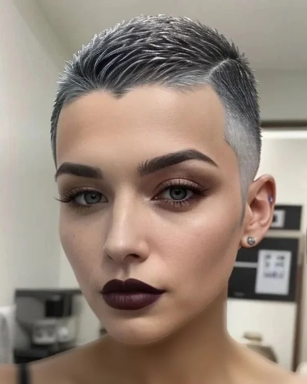 جدید ترین مدل مو بازکات دخترانه 2026 ؛ تغییر بزرگ یا اشتباه بزرگ؟ 25 girls buzz cut hairstyle diakoland photo 26