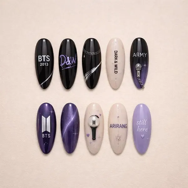 BTS nail design 15