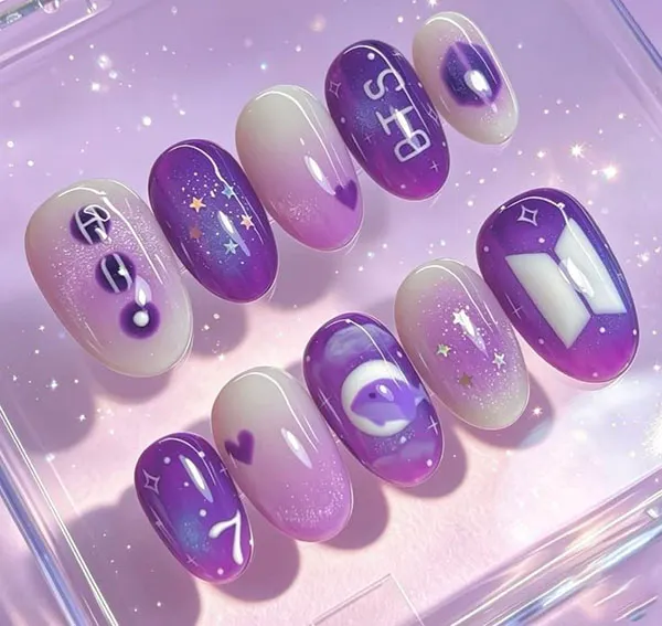 BTS nail design 2