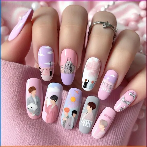 BTS nail design 22