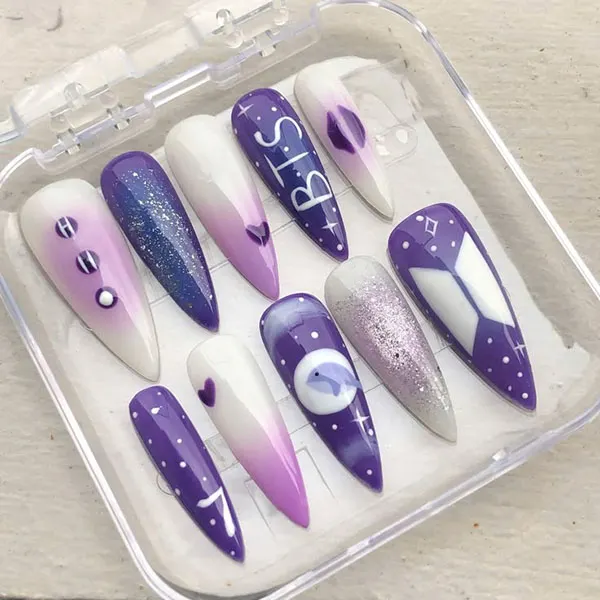 BTS nail design 4